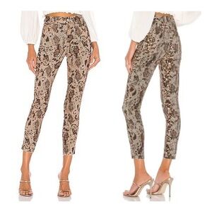 FREE PEOPLE WE THE FREE Two Faced Snakeskin Skinny Jeans